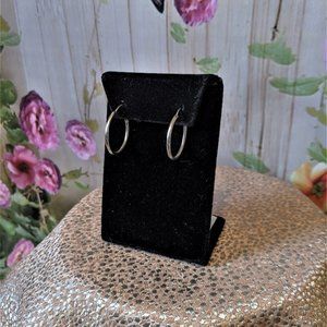 Sterling Silver Oval Hoop Earrings